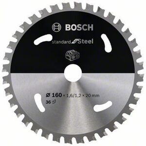 Bosch Lame de scie circulaire Standard for Steel pour scies sans fil 160 x 1,6/1,2 x 20 T36 - 2608837749 - Publicité