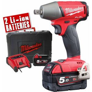 Milwaukee M18 FIWP12-502X - Set clé à choc Li-Ion 18V (2x batterie 5.0Ah) (machine seule) dans HD BOX - 300Nm - 1/2" - moteur brushless - Publicité