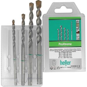 Set de forets pour béton 4 pièces manche triangulaire 5 mm, 6 mm, 8 mm, 10 mm Heller 28263 5 1 set