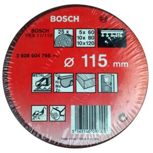 BOSCH PEX 11/115 LOT DE 25 DISQUES ABRASIF DIAMETRE 115 PONCAGE 3165140097000 PONCER PONCEUSE TRAVAUX BRICOLAGE METAL ZINC CUIVRE NICKEL BOIS COMASOUND KARTEL CSK ONLINE - Publicité