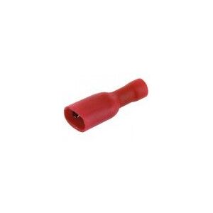 Lot 10 cosse clip isolé femelle section 0.5 à 1.5 mm² ° 6.35 mm rouge DHOME