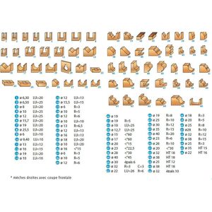 Coffret de 66 mèches LEMAN de défonceuse assorties - 428 700 66 - Publicité