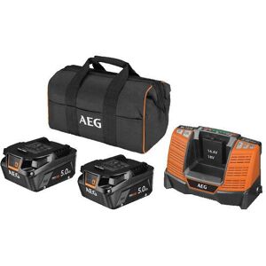 2 batteries Pro Lithium 18V AEG - 5,0 Ah - L1850SHD - Chargeur - Sac - Publicité