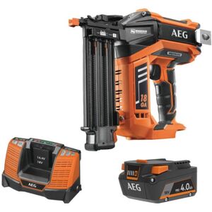 Pack AEG 18V - Cloueur de finition 18 Ga Brushless - Batterie 4.0 Ah - Chargeur - Publicité