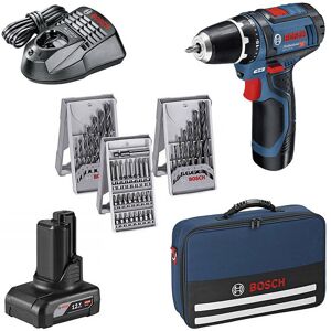 Perceuse visseuse BOSCH GSR 12V-15 set 2+4 Ah + 39 accessoires - Publicité