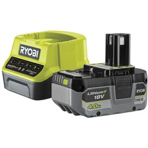 Ryobi Pack chargeur rapide 2,0 A + 1 Batterie Lithium+ 18V ONE+ ? 4,0 Ah - RC18120-140XG - Publicité