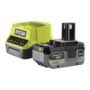 Ryobi Pack chargeur rapide 2,0 A + 1 Batterie Lithium+ 18V ONE+ ? 4,0 Ah - RC18120-140XG - Publicité