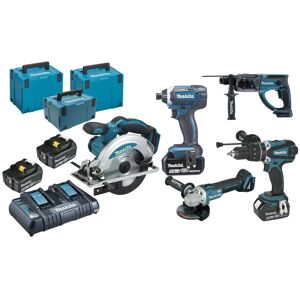 Pack 5 Outils MAKITA DLX5039PTJ 18 V Li-ion (4 x 5 Ah) - Publicité