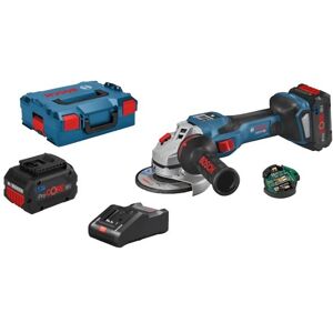 Bosch Professional Meuleuse angulaire sans-fil BITURBO GWS 18V-15 SC, 2x Batteries 5.5Ah, L-BOXX, Chargeur - 06019H6102 - Publicité