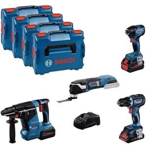 KIT 4 Outils BOSCH GSR/GDR/GBH/GOP +1 Batterie 4.0AH + 2 Batterie 5.5 AH + chargeur - 0615990N34 - Publicité