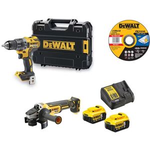 Pack 2 outils 18V XR (DCD791/DCG405) + 25 disques à tronçonner (DT43906) + 2 batteries 5.0Ah + chargeur + TSTAK - DEWALT - DCK2020P2T/DT43906 - Publicité