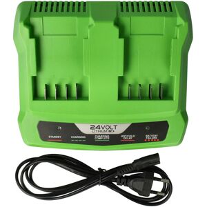 vhbw Chargeur double remplacement pour Greenworks GL0761020718 pour batteries Li-ion d'outils - Publicité