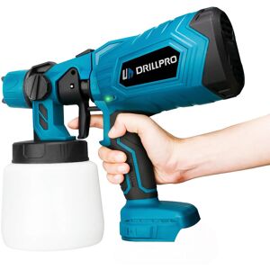 Pistolet pulvérisateur électrique sans fil Drillpro 1000ML portable pour peinture domestique, revêtement d'acier pour me - Publicité