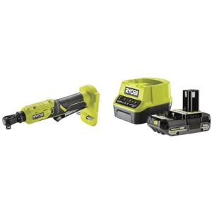 RYOBI Clé à cliquet 18V emmanchement carré 3/8’’ 60 Nm Livrée avec 1 embout d'extension 1 batterie 2Ah et 1 chargeur rapide - Publicité