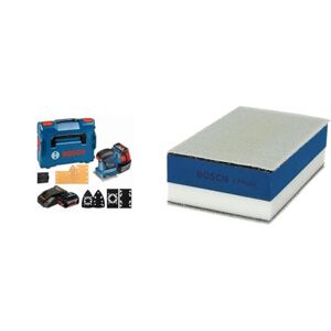 Bosch 06019D0201 Ponceuse Vibrante sans Fil, 18 V, Bleu + 1x Expert Cale Dual Density (pour bois, 80 x 133 mm, avec Abrasifs réticulés EXPERT M480 2xP80-2xP120-1xP180, Accessoire) - Publicité