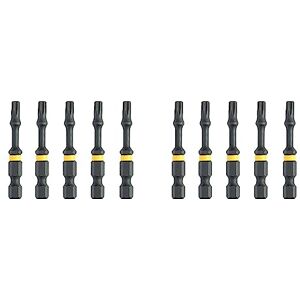 DeWalt DT7394T-QZ Embout Impact Torsion T15, 50mm & Embout torsion T25 Flextorq 57 mm, Set de 5 Pièces DT7396T-QZ - Publicité