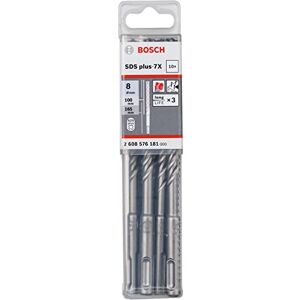 Bosch Professional 10 pièces Foret SDS plus-7X (pour le béton armé et la maçonnerie, 8 x 100 x 165 mm, accessoire pour marteau burineur) - Publicité