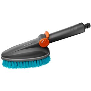 GARDENA Cleansystem Brosse de Lavage à Main M Dure : Brosse avec raccord de Tuyau, pour Petites Surfaces & Surfaces Peu sensibles, Utilisation avec Une Main, avec débit réglable (18846-20) - Publicité