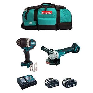 JG todotaladros MAKITA Kit MK214 (Clé à Chocs DTW1002 + Mini-Meuleuse DGA504 + 2 Batteries de 5,0 Ah + Chargeur + LXT600) - Publicité