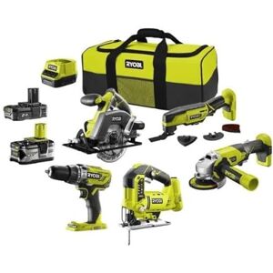 Ryobi Pack  complet 5 outils 2 batteries 2.0Ah et 4.0Ah 1 chargeur R18CK5A-242S - Publicité