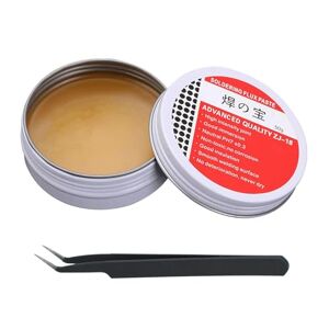 KARELLS Pâte à Souder,Flux Pâte à Braser,Pâte à Souder à l'étain,Pâte de flux de soudure,pâte d'étain de flux de soudure électrique,Outil de Réparation de Soudage Mécanicien,50g - Publicité