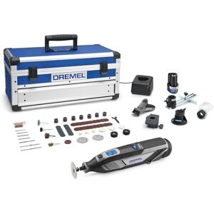 Dremel 8240 Outil Rotatif sans Fil, Batterie Lithium-Ion 12V 2Ah Outil Multifonction avec 5 Adaptations et 65 Accessoires, Vitesse Variable 5.000-35.000 tr/min et Charge Rapide en Coffret Platinium - Publicité