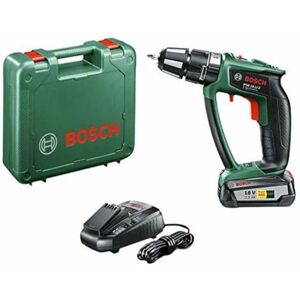 Bosch Perceuse-visseuse à percussion "Expert" sans fil PSB 18 LI-2 Ergonomic 1 batterie 18V 2,5 Ah, technologie Syneon 06039B0300 - Publicité