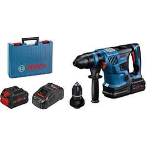 Bosch Marteau-perforateur sans fil BITURBO GBH 18V-34 FC (mandrin interchangeable SDS plus, 5,8 J, module Bluetooth, 2 batteries ProCORE18V 5.5Ah, chargeur GAL 1880 CV, coffret) - Publicité