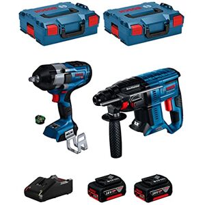 JG todotaladros BOSCH Kit BK218 (Visseuse à Chocs GDS 18V-1000 C + Perforateur GBH 18V-21 + 2 batteries de 5,0 Ah + chargeur + module GCY42 + 2 L-Boxx 136) - Publicité