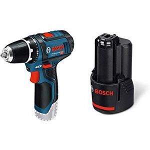 Bosch Professional Perceuse-Visseuse sans Fil GSR 12V-15 (12 V, Ø de vissage Maxi. : 7mm, Couple Max. : 30 Nm) & Batterie Lithium-ION GBA 12 Volt. 2,0 Ah, Noir - Publicité