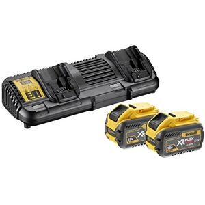 DeWalt BLACK+DECKER Kit de démarrage "Flex V DCB 132 x2, dcb132 x 2 Lot de 2 batteries 54 V/9,0ah, 1 QW Argenté - Publicité