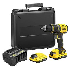 Stanley FATMAX Perceuse à Percussion sans Fil 18V Lithium Ion 80 Nm Moteur Brushless 35 700 cps/mn Avec 1 Mallette 2 Batteries 2Ah 1 Chargeur Gamme FATMAX V20 SFMCD721D2K-QW - Publicité