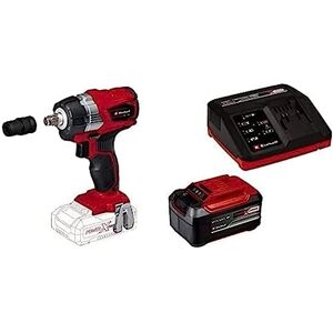 Einhell Professional Boulonneuse sans fil TE-CW 18 Li BL Solo Power X-Change (Couple maximum 215 Nm, changement de pneus, batterie puissante, avec LED) avec Chargeur et Batterie 5,2Ah - Publicité