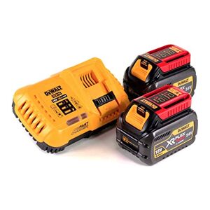 DeWalt DCB546 Lot de 2 batteries XR Flexvolt avec chargeur rapide DCB118 6 Ah 18V 54V - Publicité