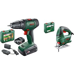 Bosch perceuse-visseuse sans fil UniversalDrill 18V (2 batteries, système 18 V) & Scie Sauteuse Filaire PST 650 (500 W, Livrée avec Coffret de Rangement et 1 Lame pour Bois T144D) - Publicité