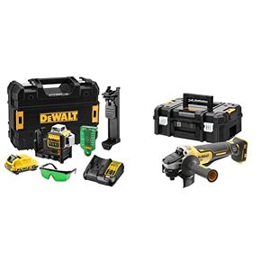 DeWalt Laser Multilignes 3x360° 12V Li-Ion 2Ah Niveau Laser Autonivelant 4° sans Fil avec Faisceaux Verts & Meuleuse Brushless XR 18V 5Ah Li-Ion Lame Ø125mm Vitesse à Vide 9000tr/min 1000W - Publicité