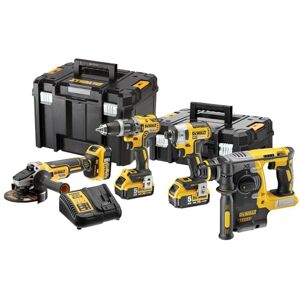 DeWalt Kit 4 Outils XR 18V Brushless + 3 Batteries 5Ah + 1 Chargeur + 2 Coffrets TSTAK DCK422P3T - Publicité