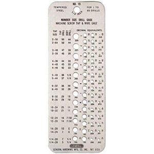 General Tools Drill Gage, Number Size Drills 1 To 60 (15) - Publicité