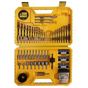 DeWalt Coffret de 100 Pièces de Perçage et Vissage Haute Performance DT71563-QZ – Assortiment Polyvalent pour Perceuse et Tournevis – Coffret avec Rangement pour Accessoires d’Outils Robuste - Publicité