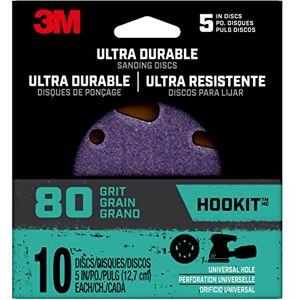 3M Disques abrasifs DISC5IN10PK80, violet, grain 80 - Publicité