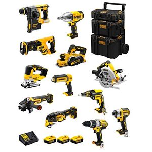 DeWalt Kit DWK1203 (DCD996 + DCH273 + DCG405 + DCF887 + DCF889H + DCS334 + DCS570 + DCS355 + DCP580 + DCS367 + DCL050 + DCF620 + 3 Batteries de 5,0 Ah + Chargeur + Caddy 3en1) - Publicité