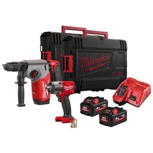 Milwaukee Kit 18 V M18FHX + visseuse à chocs 1/2 FMTIW2F12 avec 2 batteries de 5,5 Ah haute sortie - Publicité