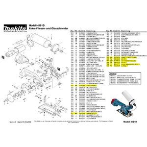 Makita 214019-5-4111 Roulement à lubrifier 4 pièces de rechange d'origine 4191 D - Publicité