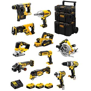 DeWalt Kit DWK1103 (DCD996 + DCH273 + DCG405 + DCF887 + DCF889H + DCS334 + DCS570 + DCS355 + DCP580 + DCS367 + DCL050 + 3 Batteries de 5,0 Ah + Chargeur + Caddy 3en1) - Publicité