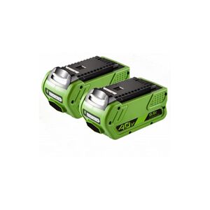 GreenWorks 2x GreenWorks G40B6 / G-MAX 40V batteries (40 V, 5 Ah)