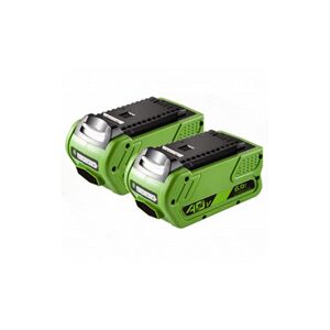 2x GreenWorks G40B6 / G-MAX 40V batteries (40 V, 5 Ah) - Publicité