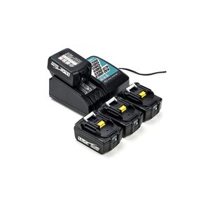 Makita 4x Makita BL1850B / 18V LXT batteries + chargeur (18 V, 5Ah)