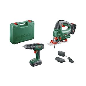 Bosch Pack 2 outils Bosch - Perceuse a percussion UniversalImpact 18 + Scie sauteuse PST 18 (2 batt, 1 chargeur, 1 coffret) - 06039D41 BOSCH