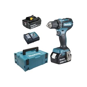 Makita Perceuse Visseuse 18v + 2 Batteries Bl1850b + Chargeur Dc18rc + Makpac 2 Makita Ddf485rtj