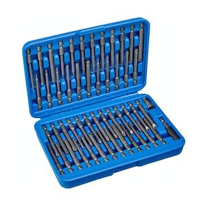 tectake Coffret Embouts 51 Pièces - bleu -402689